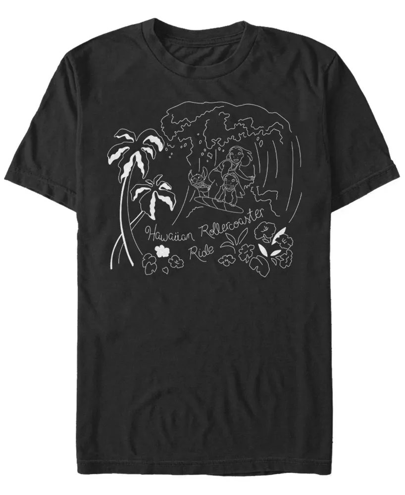 Fifth Sun Men's Stitch Surf Line Art Short Sleeve T-Shirt