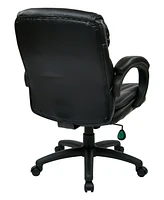 Osp Home Furnishings Bonded Leather Executive Office Chair