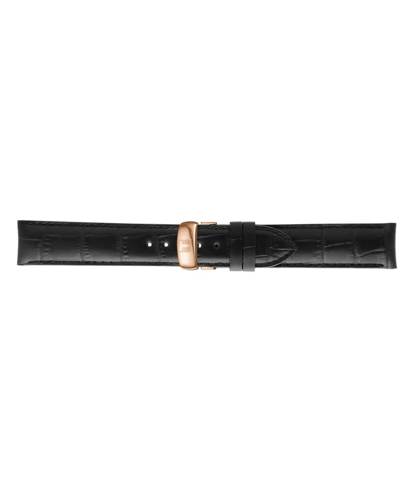 Tissot Men's Swiss Le Locle Black Leather Strap Watch 40mm