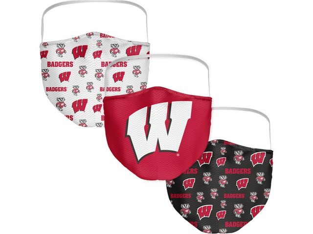 Fanatics Wisconsin Badgers 3-Pk. Face Mask