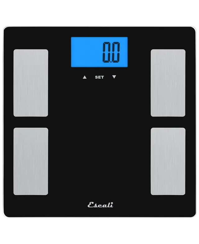 Escali Glass Body Fat, Water, Muscle Mass Scale, 400lb