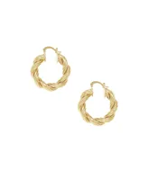 Ettika 18K Gold Modern Day Twist Women's Hoop Earrings