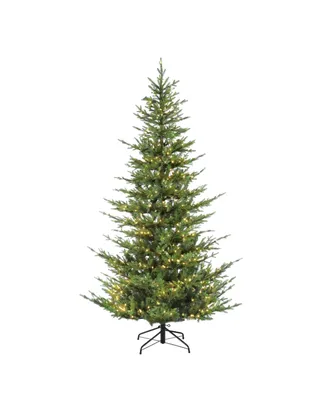 Puleo 6.5" Pre-Lit Natural Fir Artificial Christmas Tree