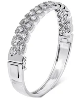 Arabella Cubic Zirconia Bangle Bracelet in Sterling Silver