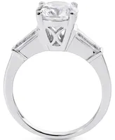 Arabella Cubic Zirconia Engagement Ring in 14k White Gold