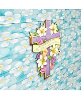 Designocracy by Susan Winget Easter Cross He is Risen Wall and Door Decor