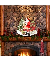 Designocracy by Susan Winget Classic Christmas Wish List Santa Wall and Door Decor