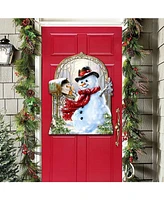 Designocracy by Dona Gelsinger Seasons-Greetings Snowman Wall and Door Hanger