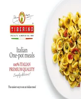 Tiberino One Pot Dish - Linguine Pasta Puttanesca with Tomato, Capers and Olives Sauce Sligthly Spicy - 8.8oz 250 Grams, Pack of 3