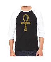 La Pop Art Ankh Men's Raglan Word T-shirt