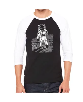 La Pop Art Astronaut Men's Raglan Word T-shirt
