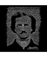 La Pop Art Edgar Allan Poe Men's Raglan Word T-shirt