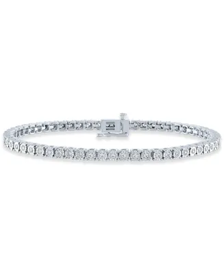 Diamond Tennis Bracelet (1 ct. t.w.) Sterling Silver, 14k Gold-Plated Silver or Rose