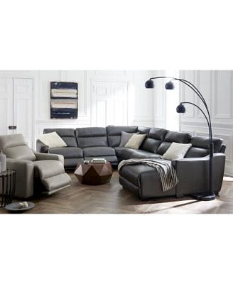 Gabrine Leather Sectional Collection