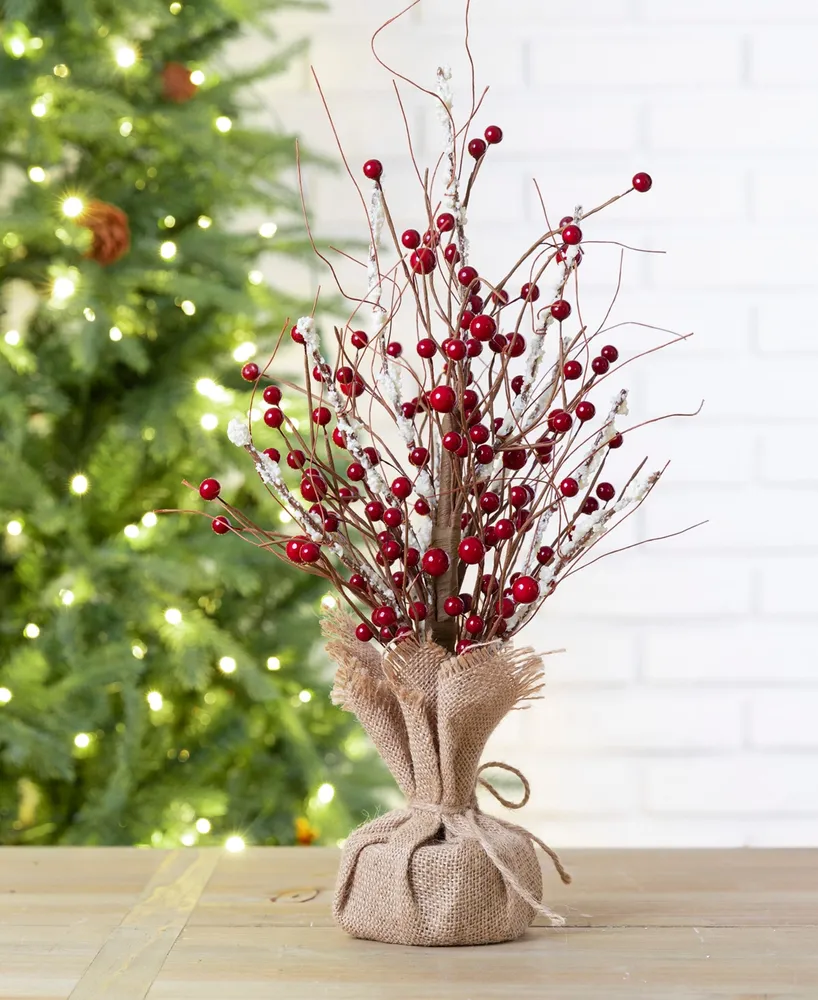 Glitzhome Christmas Berry Table Tree Decor