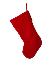 Glitzhome Hooked Stocking, Cardinal