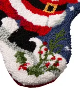 Glitzhome Hooked Stocking, Santa