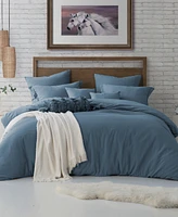 Cathay Home Inc. Microfiber Washed Crinkle Duvet Cover Set