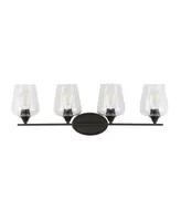 Jonathan Y Jayne 4-Light Cottage Rustic Led Vanity Light