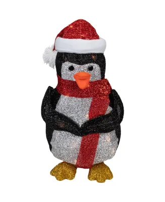 Northlight Lighted Penguin with Santa Hat Outdoor Christmas Decoration