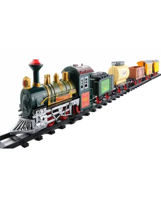 Northlight 18-Piece Battery Operated Lighted and Animated Continental Express Train Set with Sound