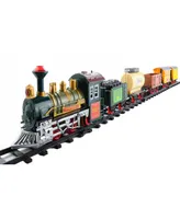 Northlight 18-Piece Battery Operated Lighted and Animated Continental Express Train Set with Sound