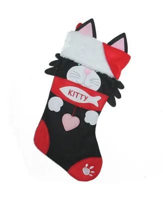 Northlight Embroider Kitty Cat Christmas Stocking