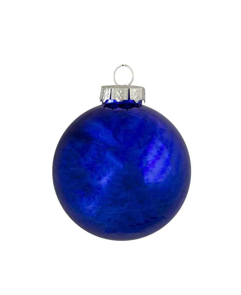 Northlight 40 Count Shiny and Matte Royal and Glass Ball Christmas Ornaments