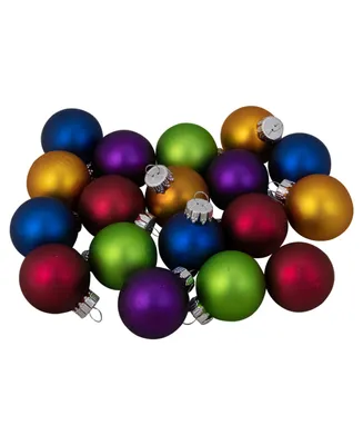 Northlight 18 Count Matte Glass Ball Christmas Ornament Set