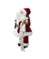 Northlight Santa Claus with Naughty or Nice List and Bag Of Presents Christmas Figure