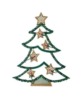 Northlight Lighted Christmas Tree with Stars Window Silhouette