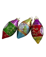 Northlight Count with Retro Reflectors Glass Finial Christmas Ornament Set