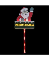 Northlight Lighted Santa Claus Merry Christmas Lawn Stake