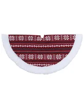 Northlight Snowflakes Lodge Mini Christmas Tree Skirt with Sherpa Trim