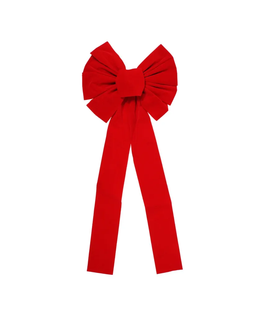 Northlight -Loop Velveteen Christmas Bow Decoration