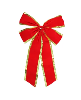 Northlight 4-Loop Velveteen Christmas Bow with Trim