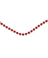 Northlight Unlit Shiny Crimson Beaded Christmas Garland