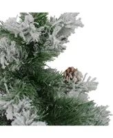 Northlight 2' Unlit Flocked Pine Artificial Christmas Tree in Burlap Base