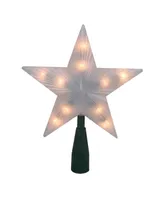 Northlight Lighted Frosted-Point Star Christmas Tree Topper