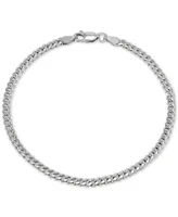 Giani Bernini Cuban Link Chain Bracelet in Sterling Silver, Created for Macy's