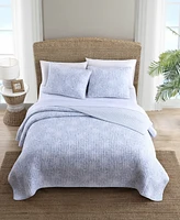 Tommy Bahama Makena Blue Reversible 3-Piece Full/Queen Quilt Set