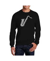 La Pop Art Men's Word Sax Crewneck Sweatshirt