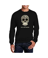 La Pop Art Men's Word Dia De Los Muertos Crewneck Sweatshirt