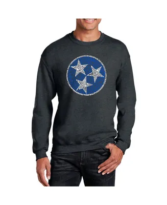 La Pop Art Men's Word Tennessee Tristar Crewneck Sweatshirt