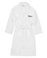 Linum Home Turkish Cotton Embroidered Hers Terry Bathrobe