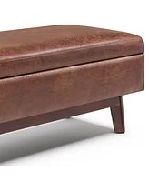 Owen Mid Century Modern Rectangle Rectangular Storage Ottoman