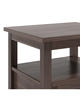 Simpli Home Warm Shaker Solid Wood End Table