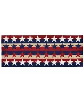 Liora Manne' Frontporch Stars and Stripes Red 2' x 5' Runner Rug