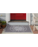 Liora Manne' Frontporch Compass 1'8" x 2'6" Outdoor Area Rug