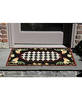 Liora Manne' Frontporch Rooster Black and Gray 2' x 3' Outdoor Area Rug